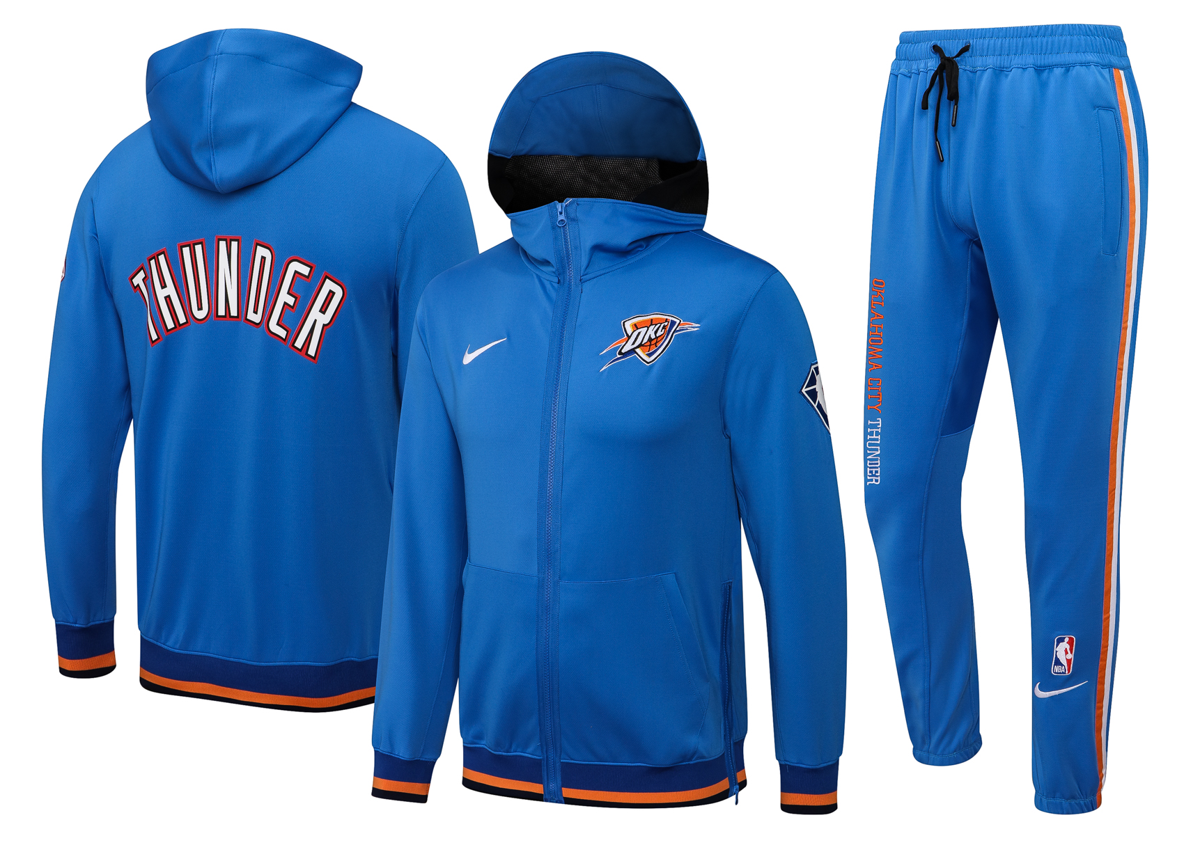 Men Oklahoma City Thunder blue  2024 NBA Nike Training suit